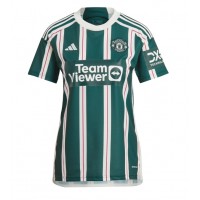 Camisa de Futebol Manchester United Victor Lindelof #2 Equipamento Secundário Mulheres 2023-24 Manga Curta